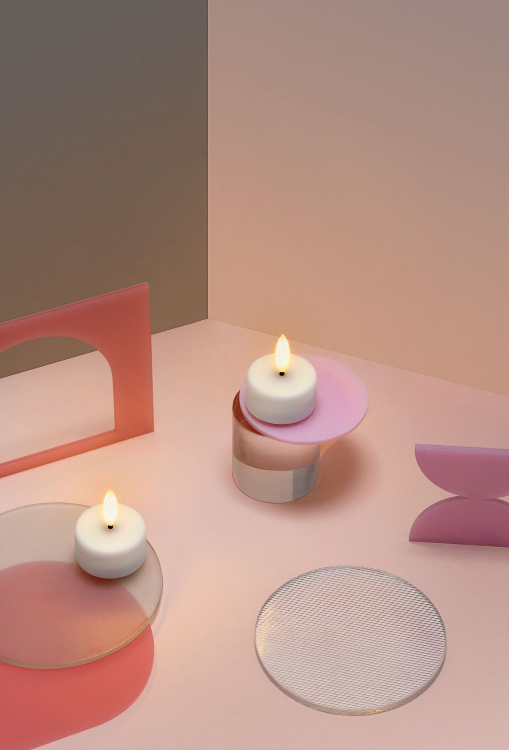 Moods & More Tealight, white  2-pack