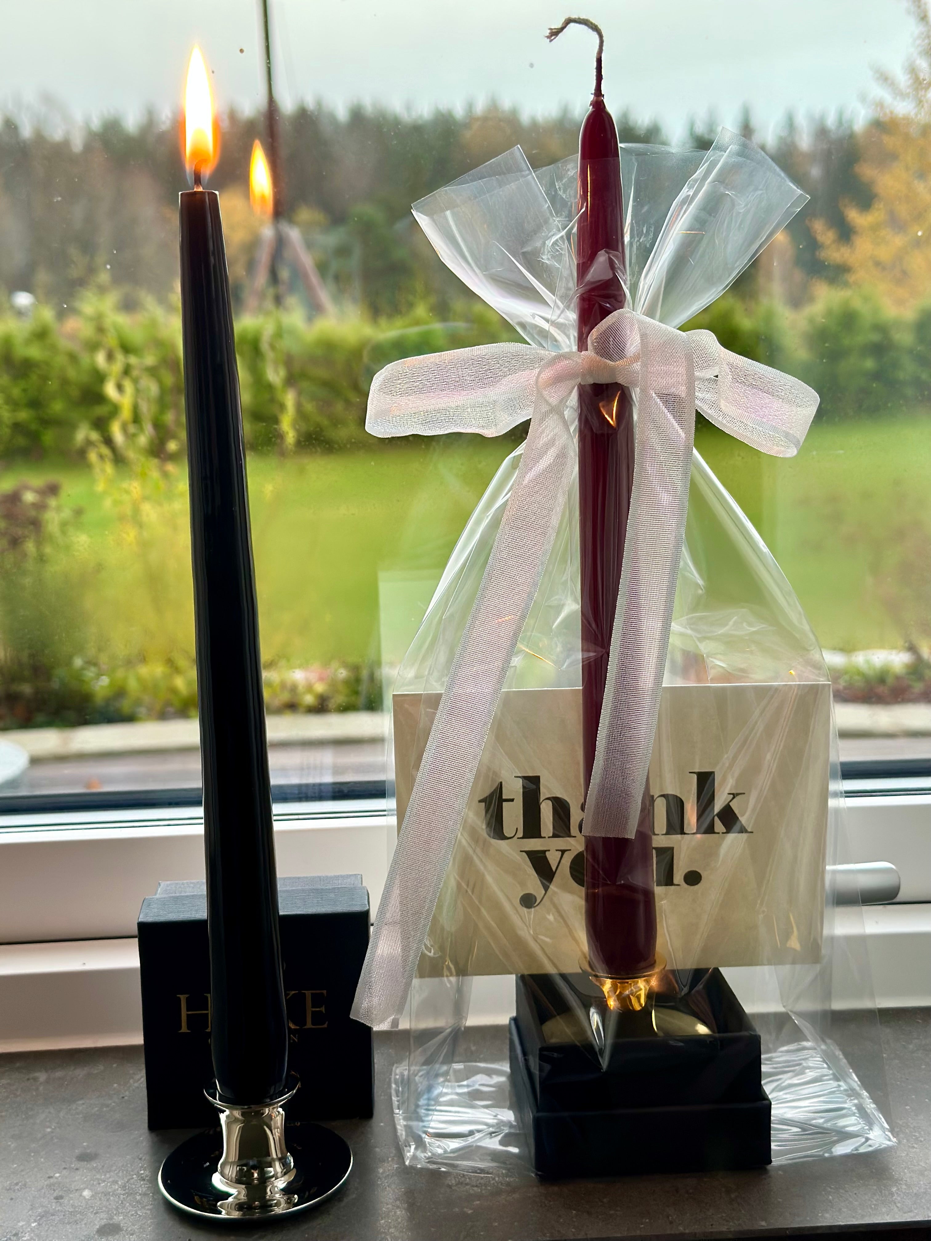 Istället för en blomma - Basso Mässing med svart ljus