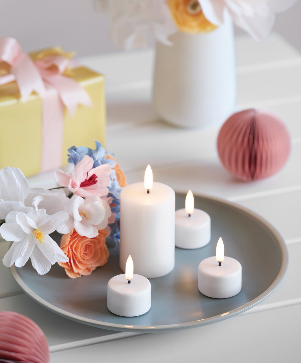 Moods & More Tealight, white  2-pack