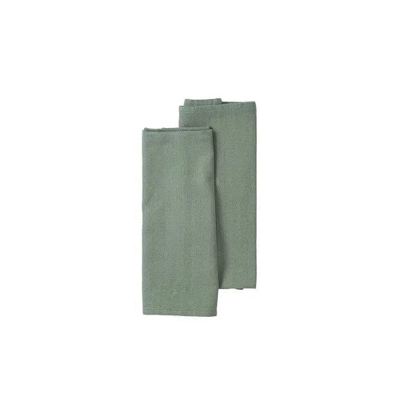 Tygservett, 2-pack grön twill