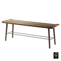 EKTA LIVING -  Scala bench, Smoked Oak 124x35x45