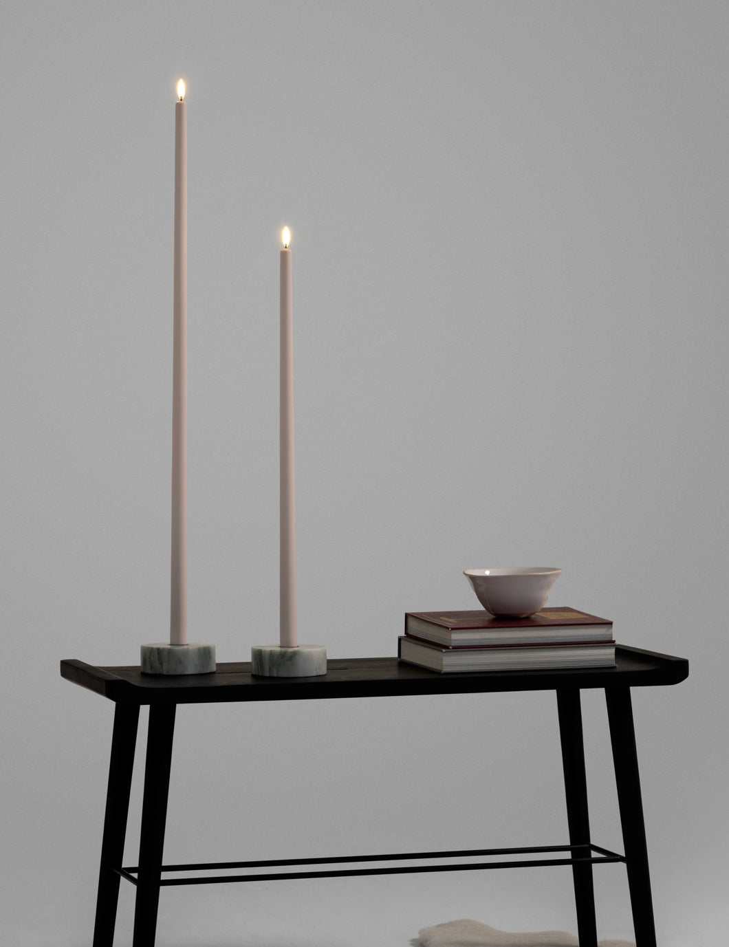 LED tall taper candle, Beige 2,3 x 55 cm