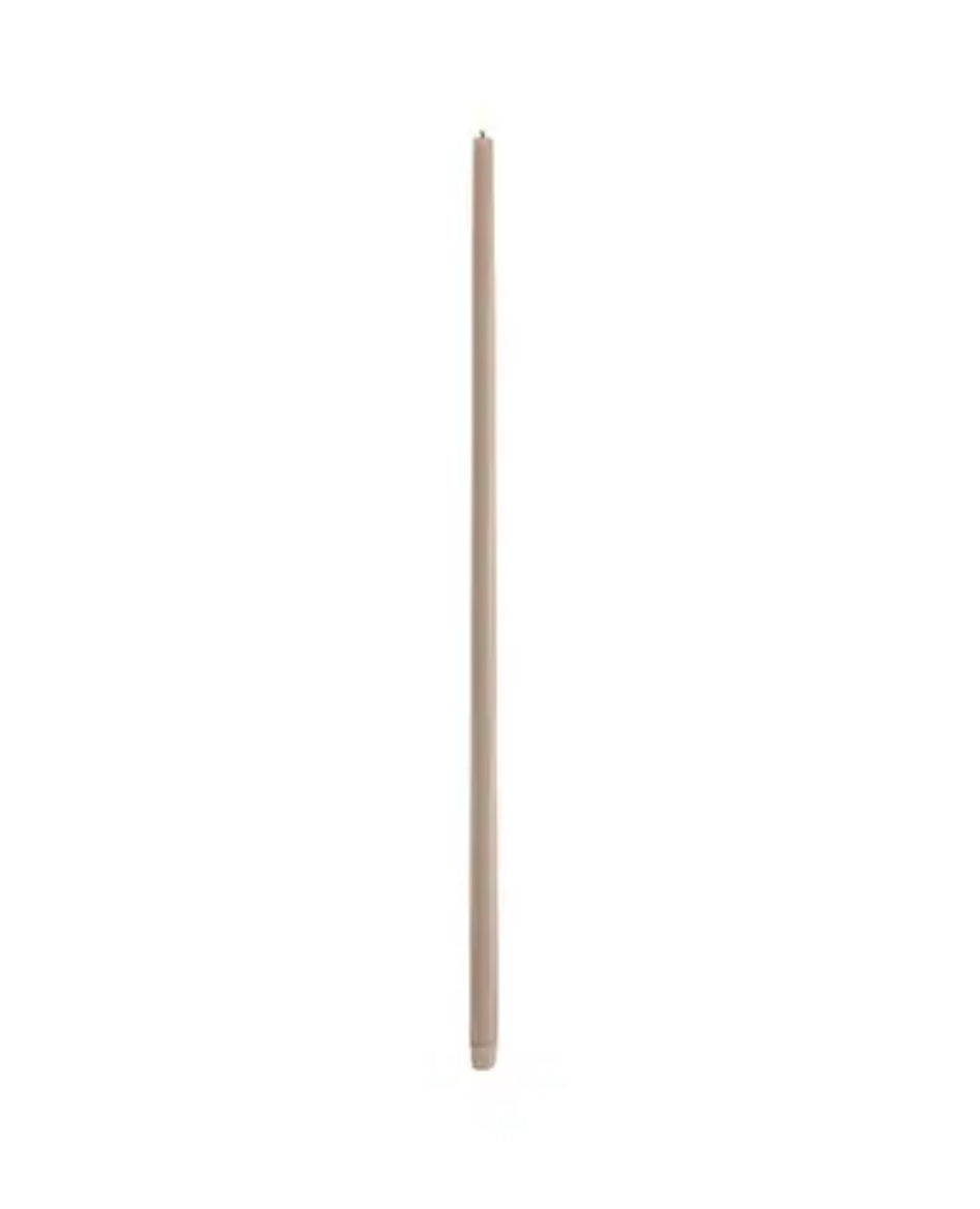 LED tall taper candle, Beige 2,3 x 55 cm