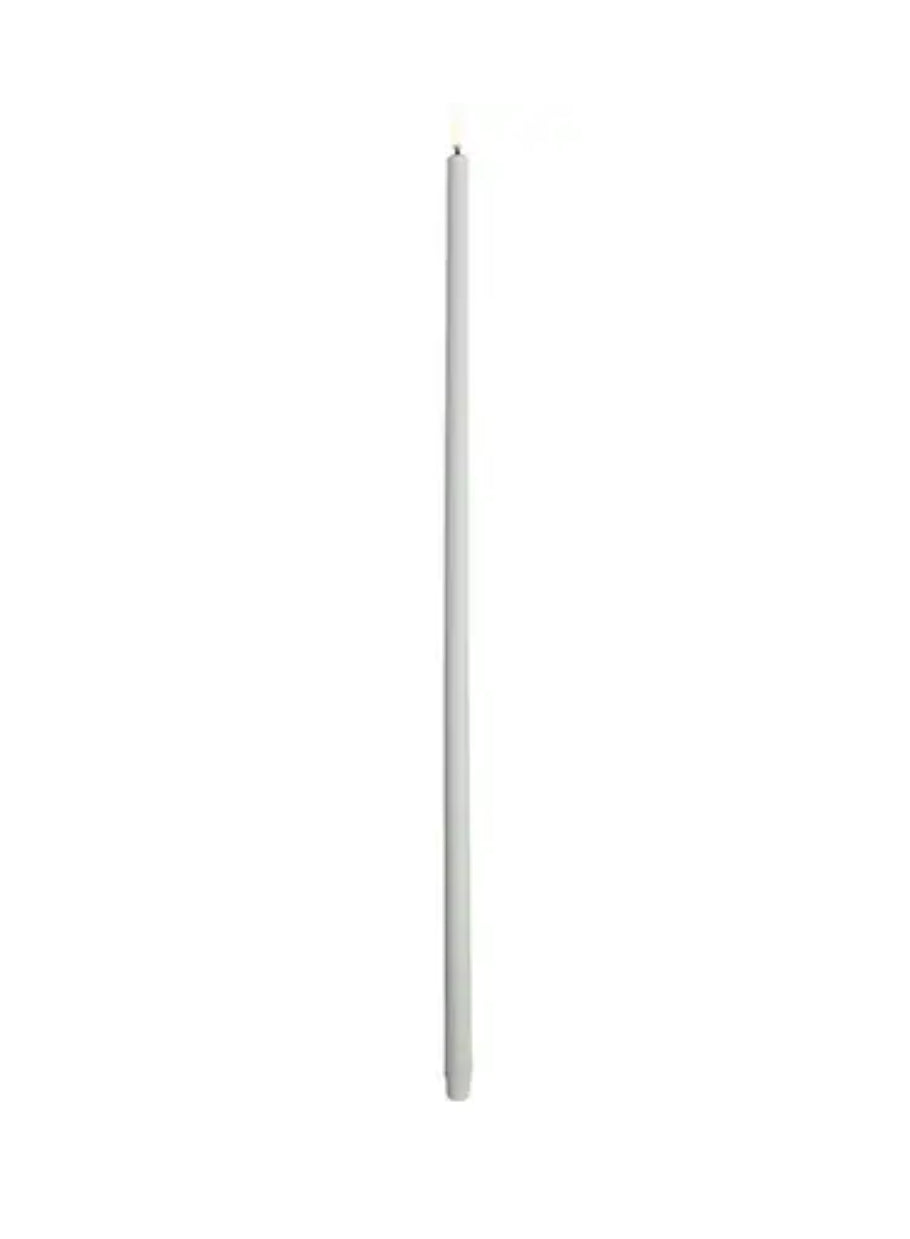 LED tall taper candle, Dusty Green 2,3x75cm