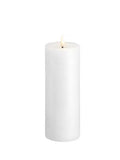 MM LED pillar candle, Rock, Melted, Classic white, 74x200mm