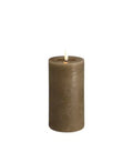 MM pillar candle, Rock, Melted, Dark Sand 74x150mm