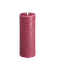 MM LED pillar candle, Rock, Melted, Vintage Rose 74x200mm