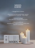 MM LED pillar candle, Rock, Melted, Classic white, 74x150mm
