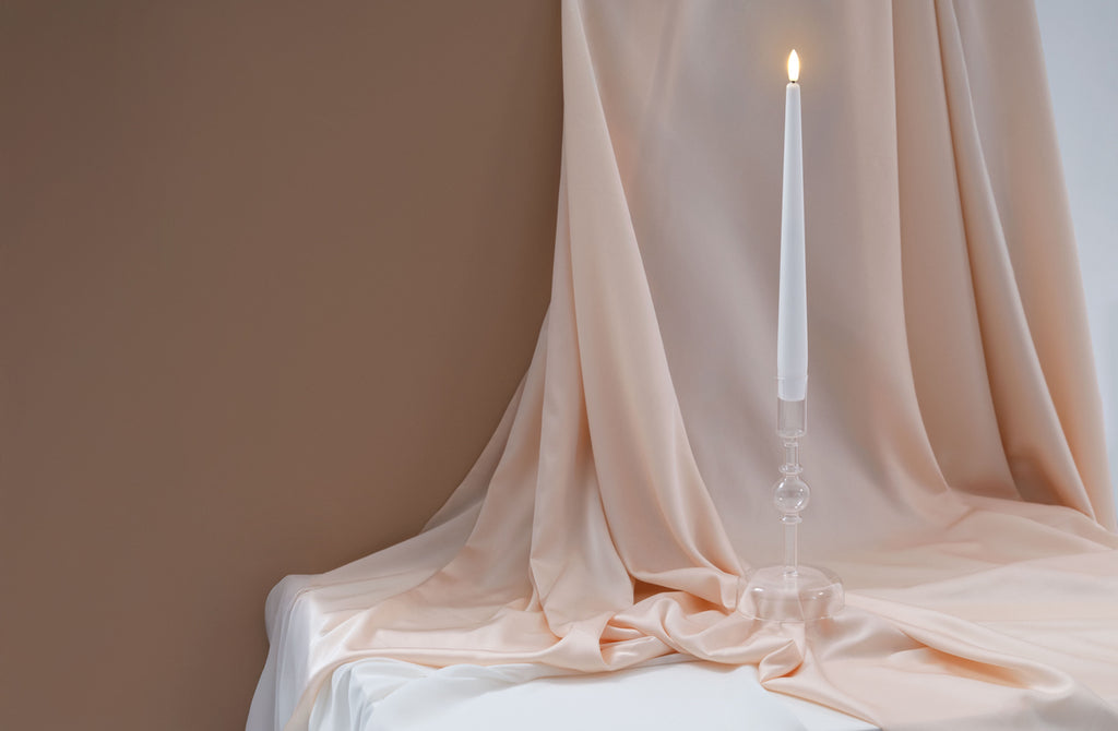 Moods & More LED Taper Candle, Classic White 2-pack, 30 cm