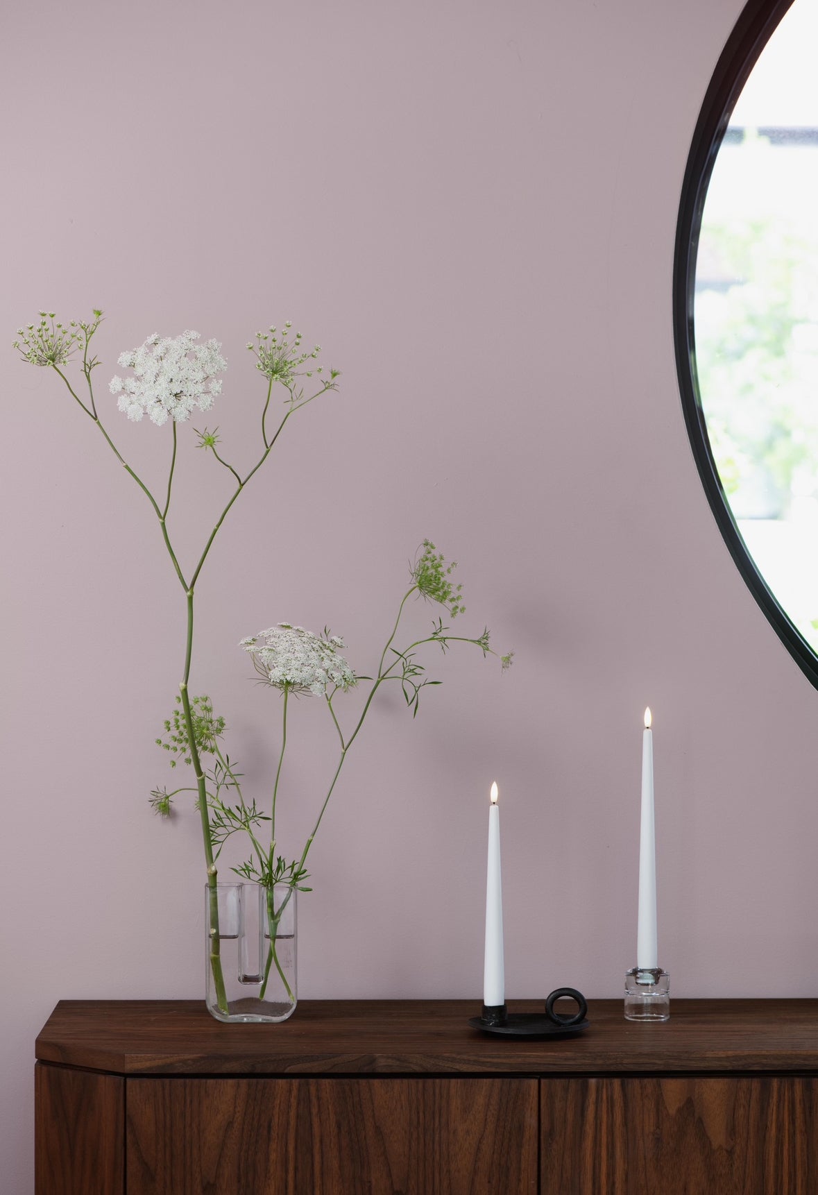 Moods & More LED Taper candle, 2-pack classic white 25cm