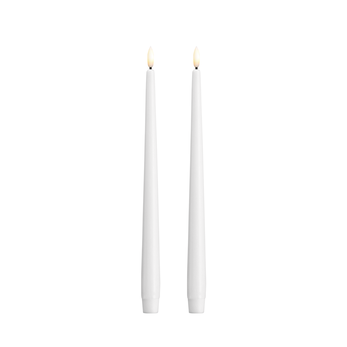 Moods & More LED Taper Candle, Classic White 2-pack, 30 cm