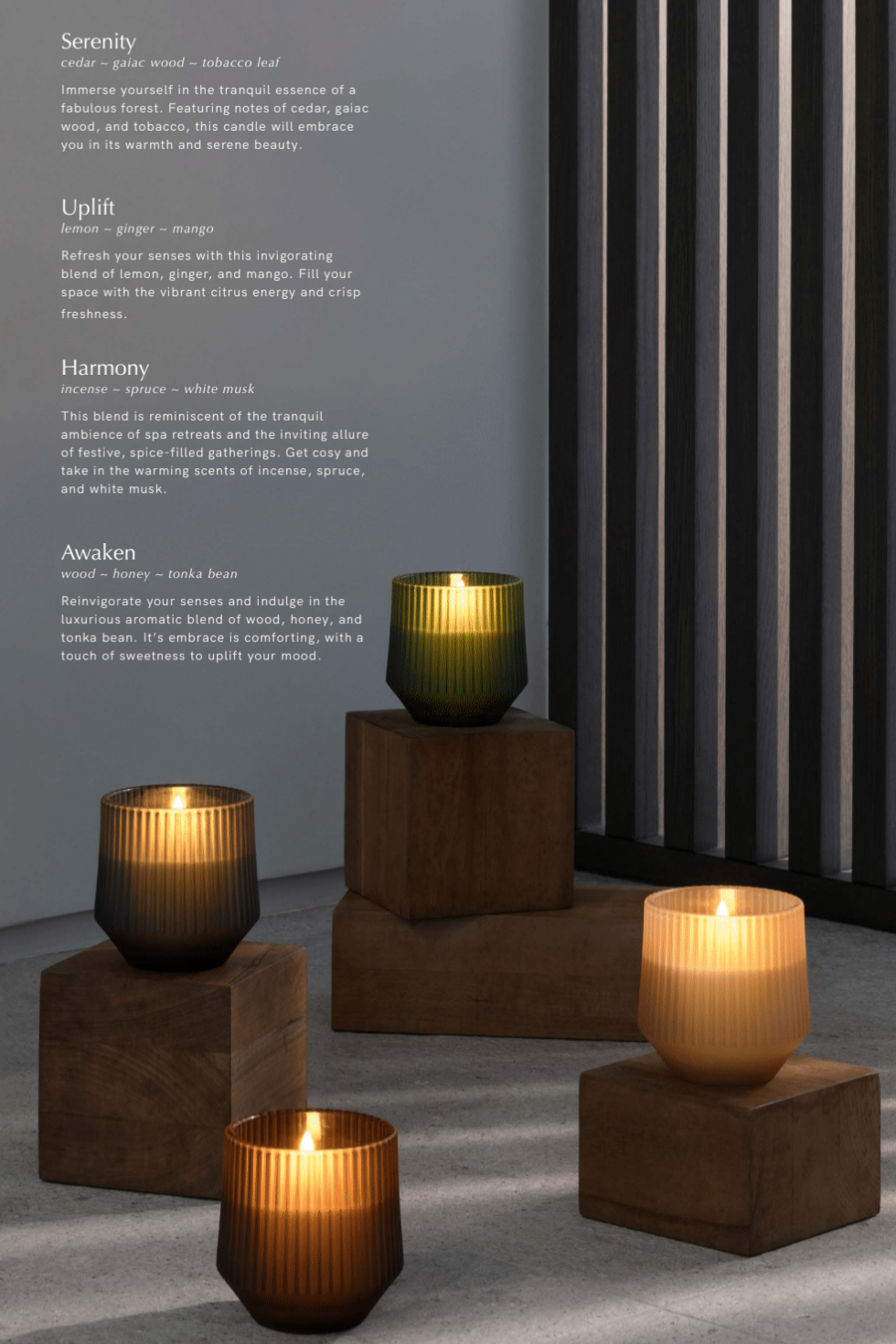 LED Scented Wax glass candle, Harmony, Smoked 8,5x9,5cm