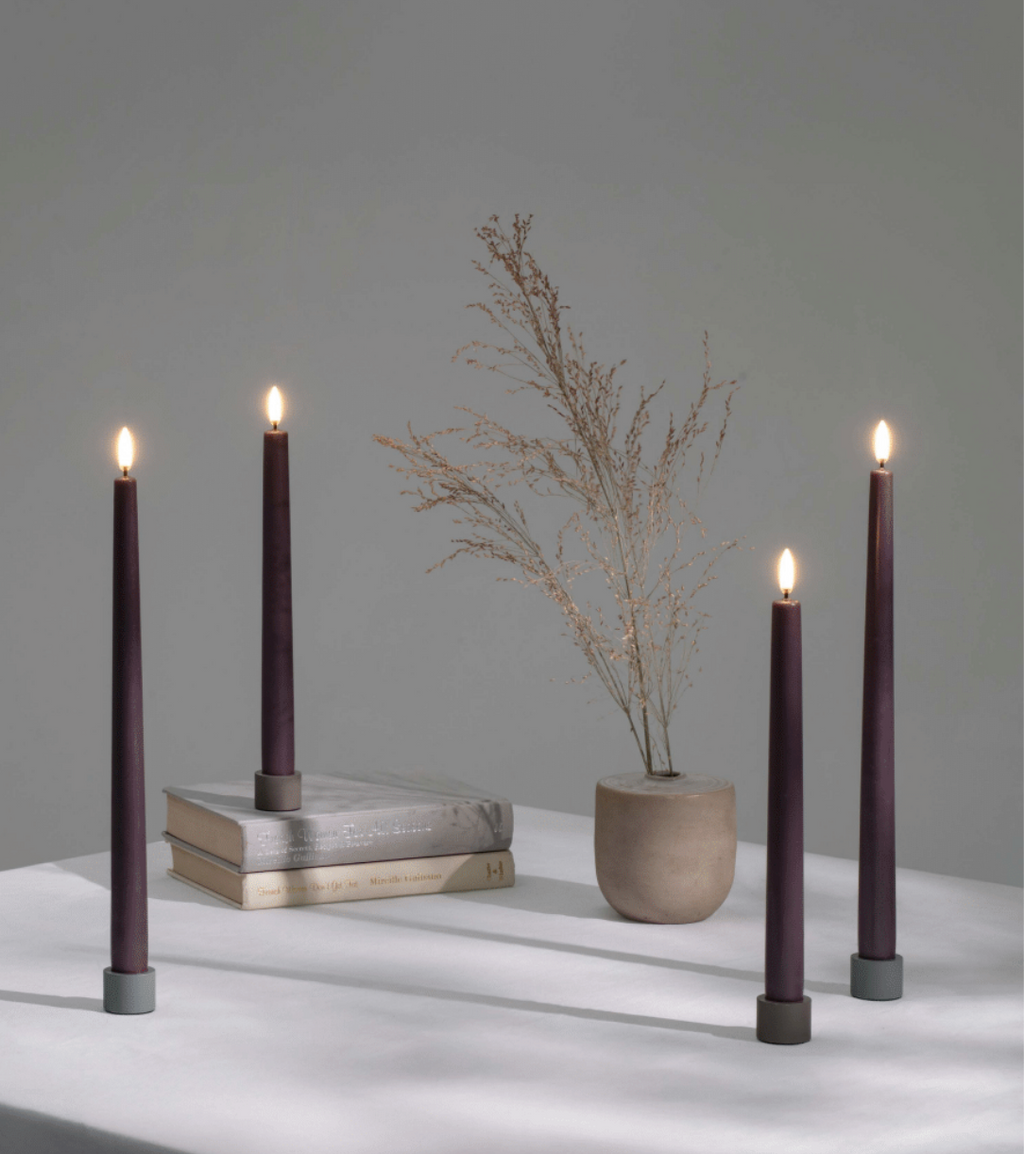 Light candleholder taper, Sandstone, 2-pack