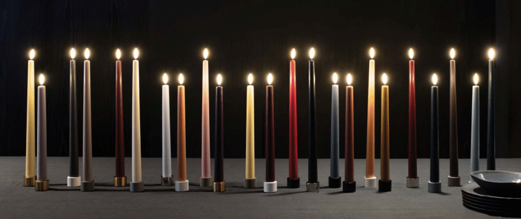 Light Candleholder taper, Dusty Green, 2-pack