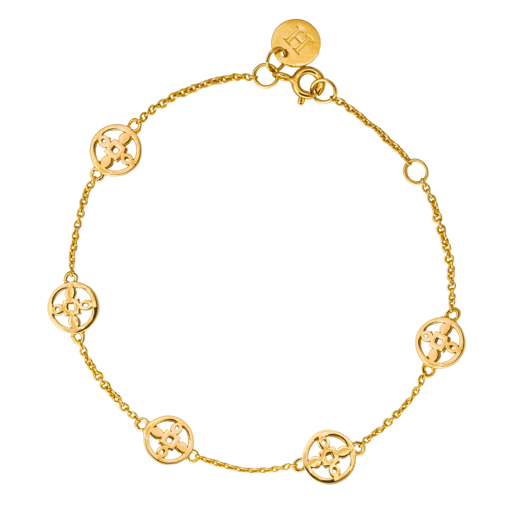 Armband, Anima Gemella i förgyllt silver